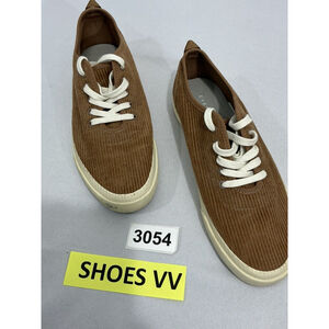 Unisex Everlane Woman8.5 Man 6.5 Brown Cordaroy Lace Up Sneakers